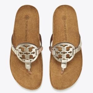 Tory Burch Miller Cloud Metallic Sandals